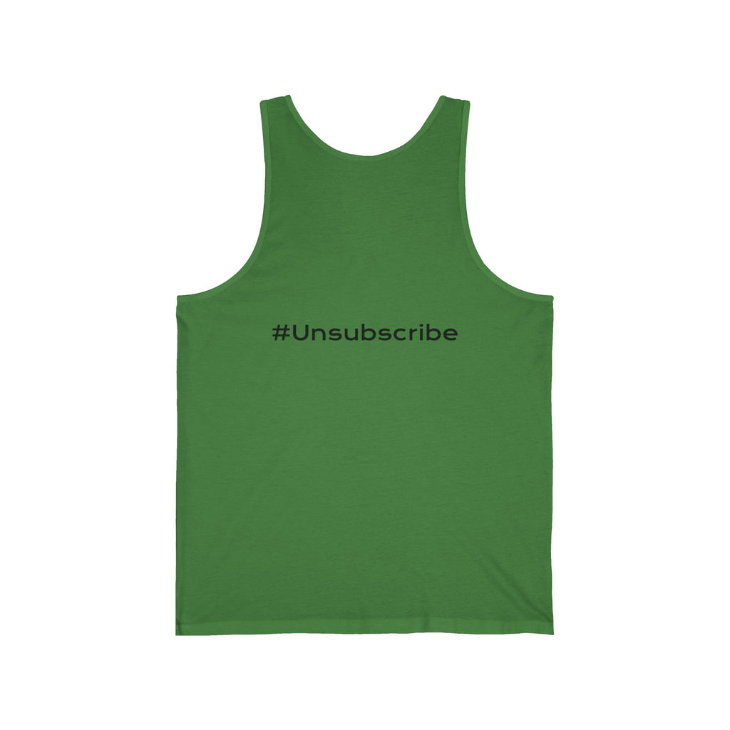 Dark Humor Gym Tank — "Unsubscribe From Adulting" Motivational Workout Tank