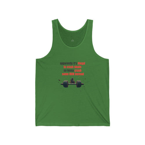 Dark Humor Gym Tank — "Unsubscribe From Adulting" Motivational Workout Tank