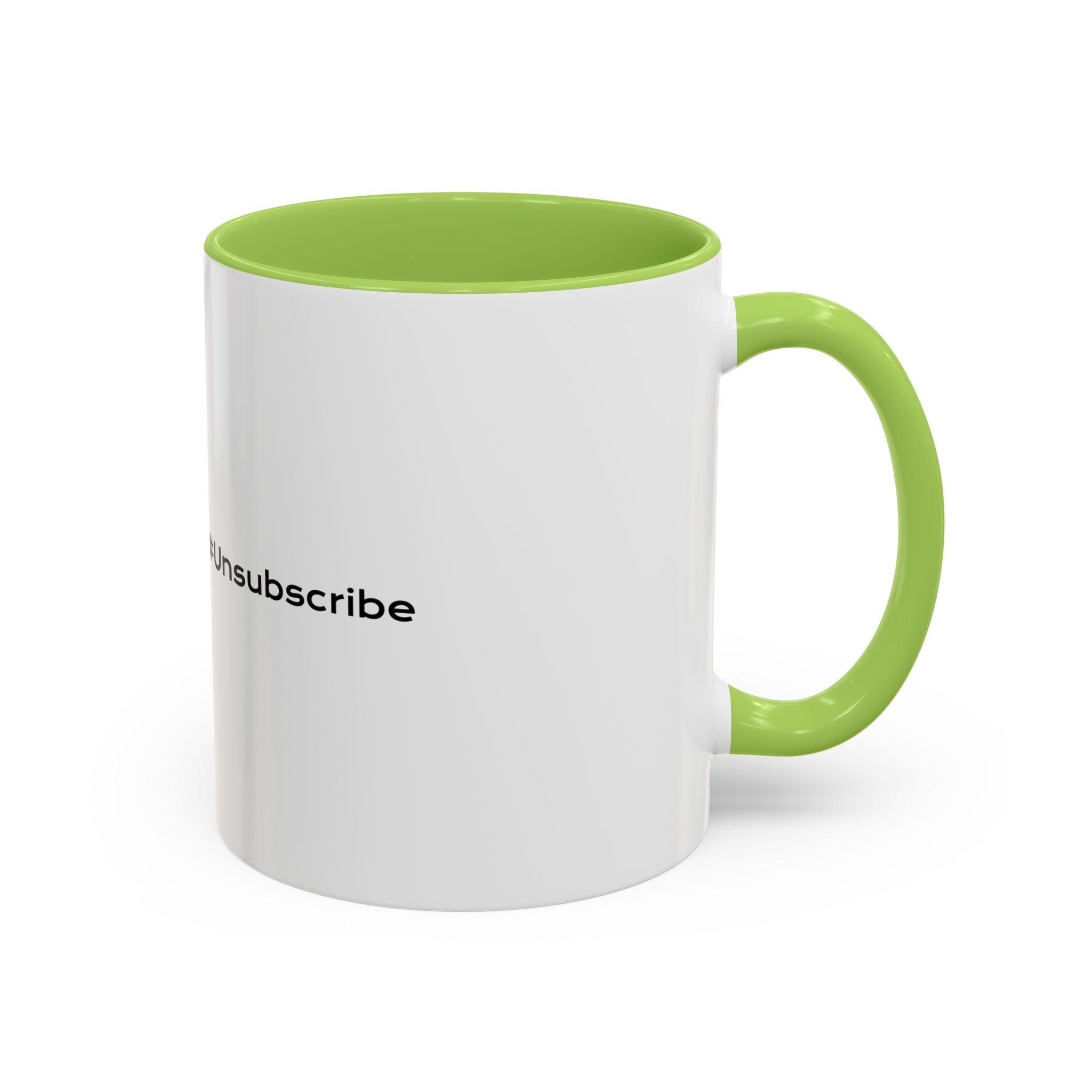 Real Life Unsubscribe Mug — Accent Coffee Mug with Dark-Humor Motivational Logo