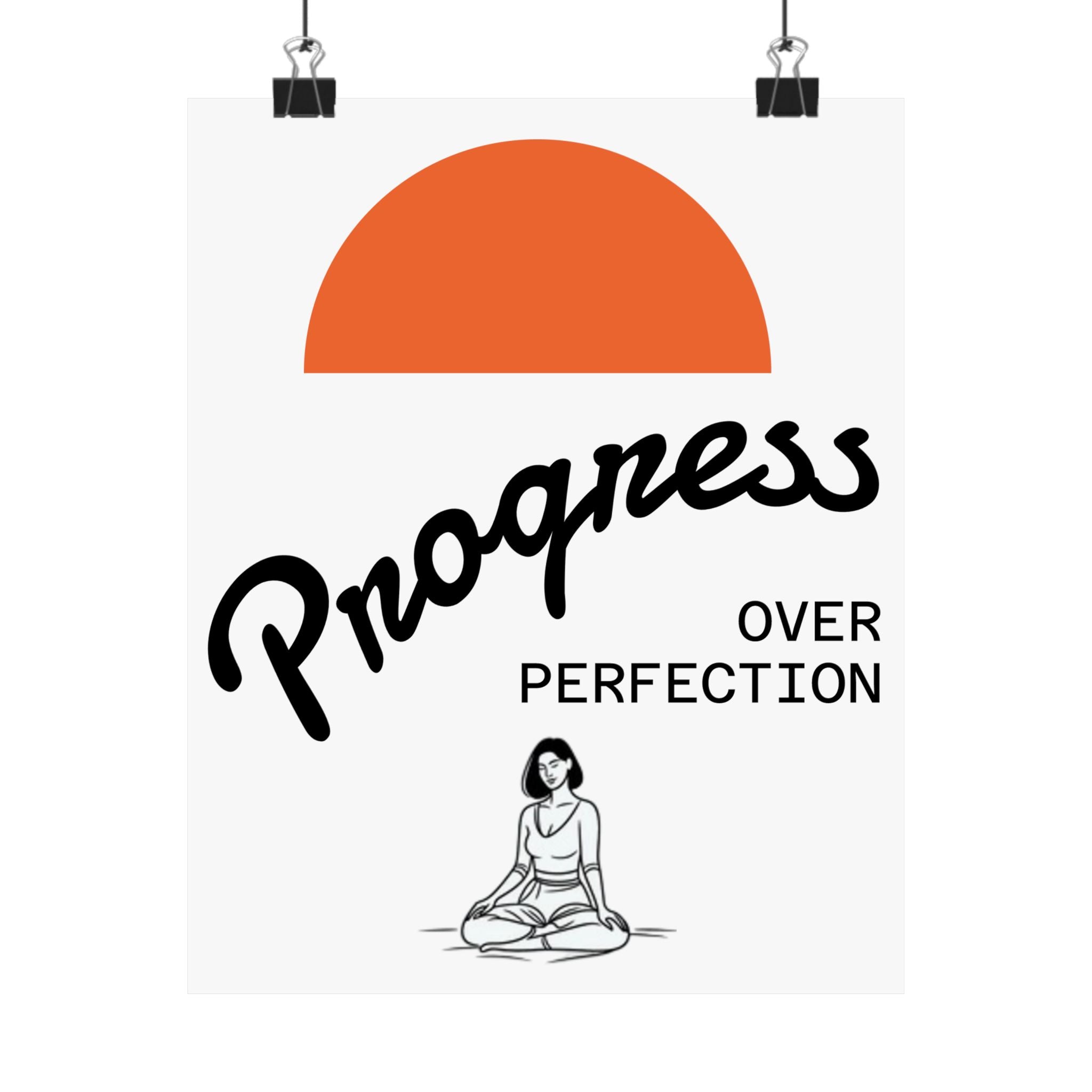 Motivational Matte Vertical Poster — Praise Small Steps: Find Peace in Progress