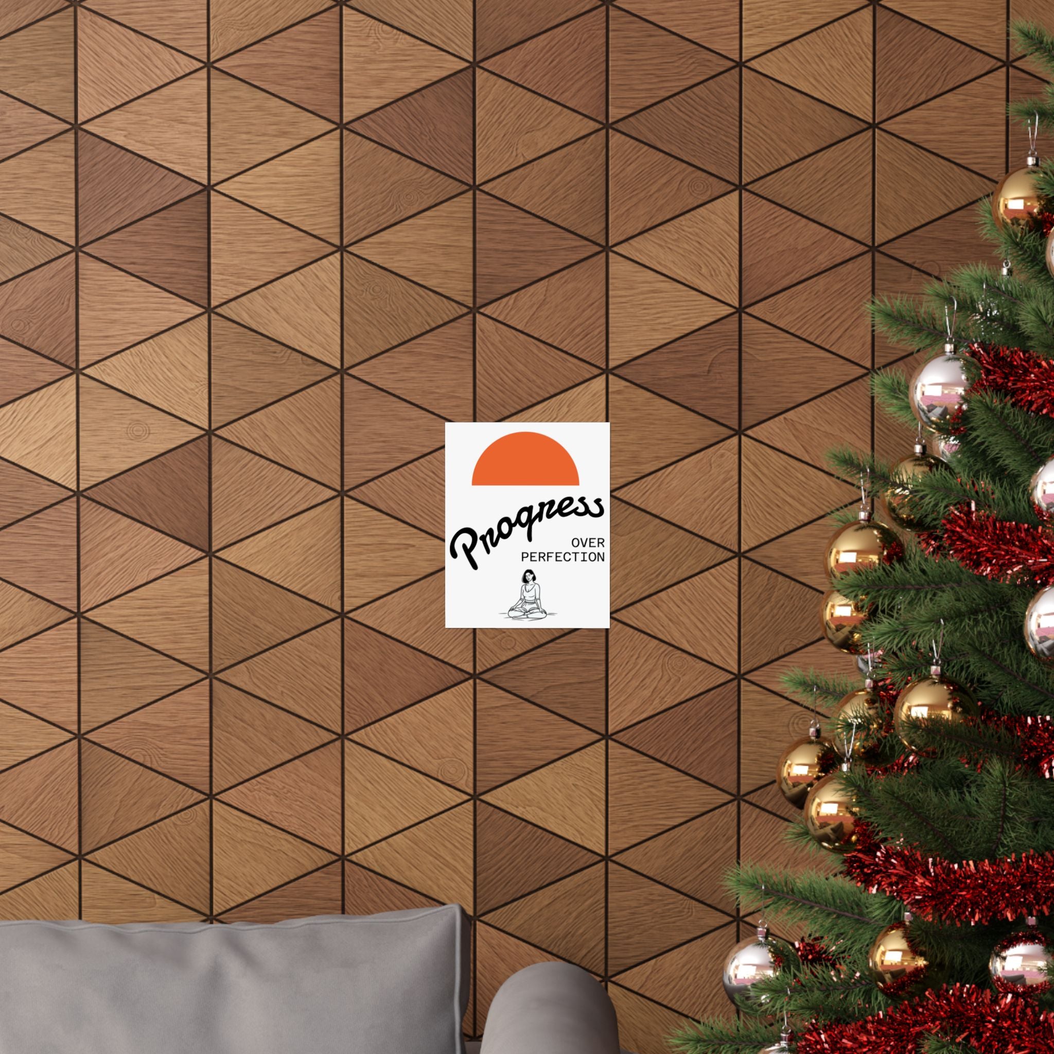 Motivational Matte Vertical Poster — Praise Small Steps: Find Peace in Progress