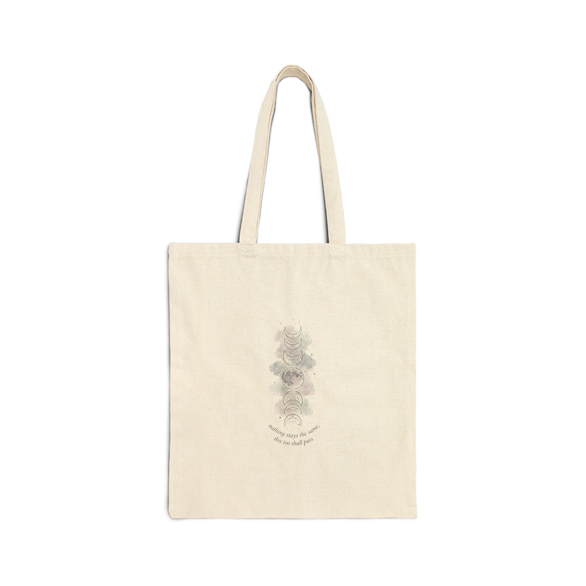 Lunar Rituals Tote | Moon Phase Canvas, Celestial Wellness, Ritual Calendar