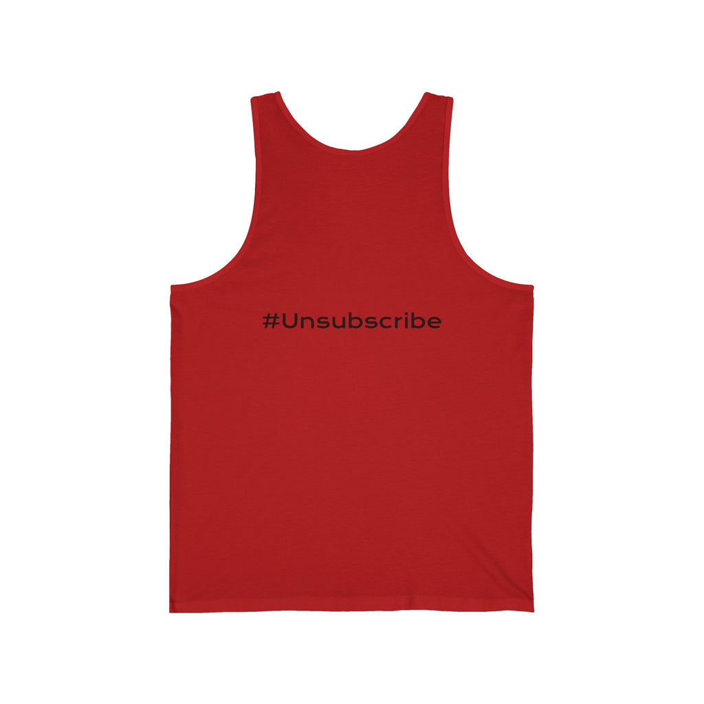 Dark Humor Gym Tank — "Unsubscribe From Adulting" Motivational Workout Tank