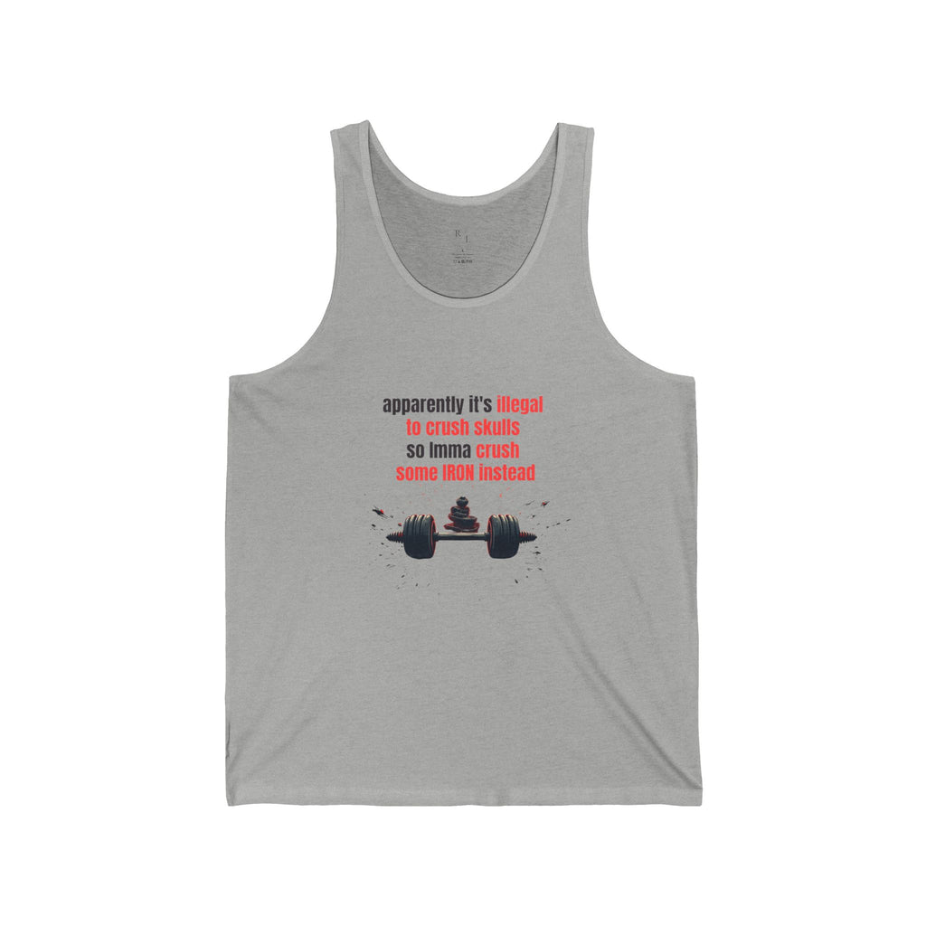 Dark Humor Gym Tank — "Unsubscribe From Adulting" Motivational Workout Tank