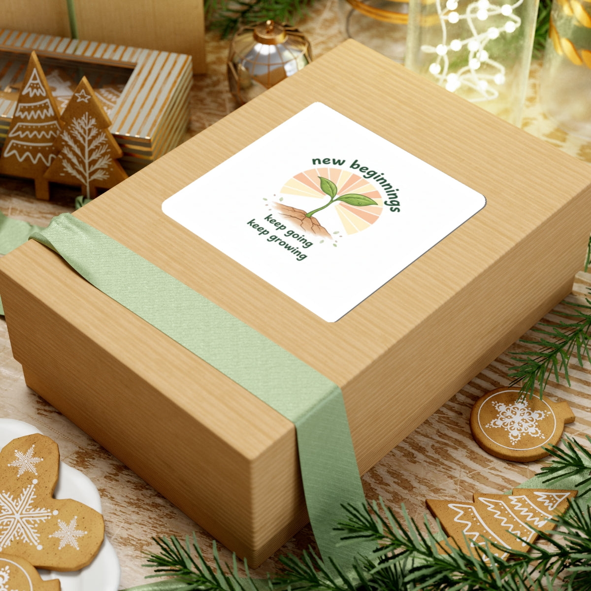 Motivational Growth Kiss-Cut Sticker — 'Keep Going Even When It Hurts' Encouragement