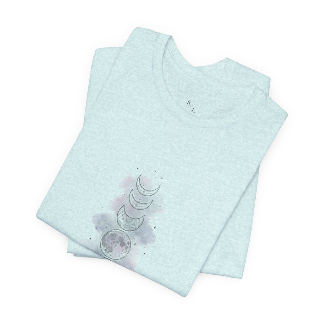 Moon Phase Tee — "This Too Shall Pass" Inspirational Short Sleeve Shirt