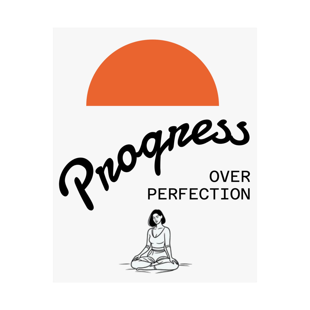 Motivational Matte Vertical Poster — Praise Small Steps: Find Peace in Progress