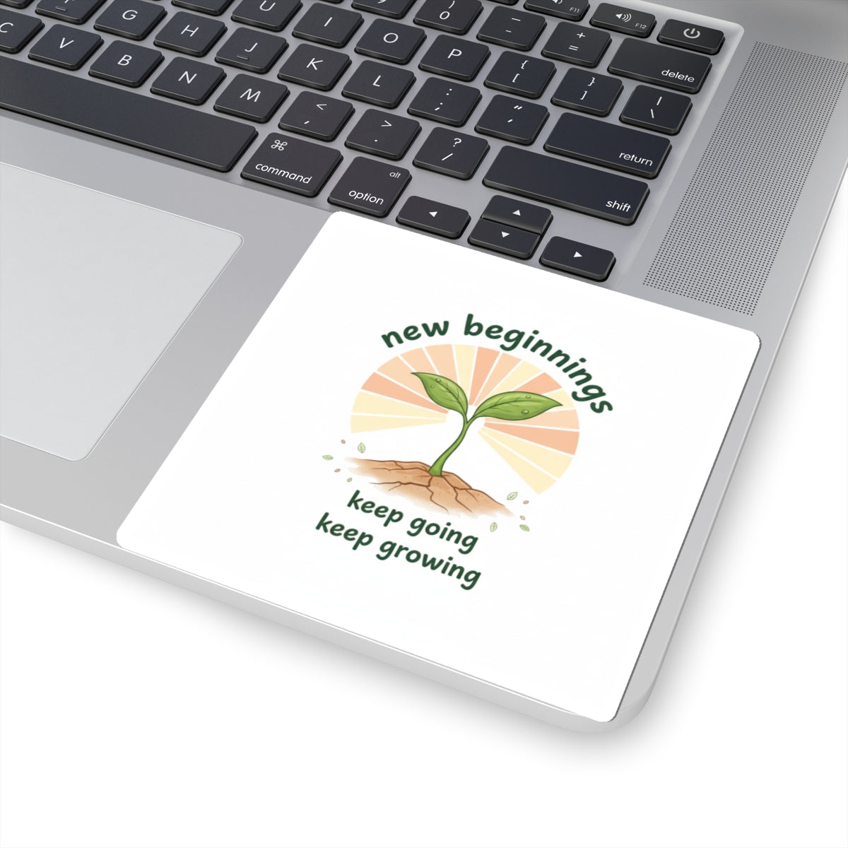 Motivational Growth Kiss-Cut Sticker — 'Keep Going Even When It Hurts' Encouragement